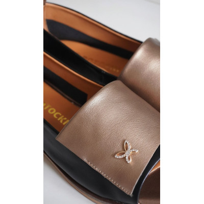 Skórzane Baleriny Peep Toe POTOCKI